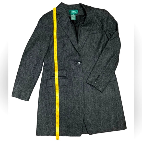 Ralph Lauren 35" Wool Blazer longline Jacket Coat - Picture 7 of 10